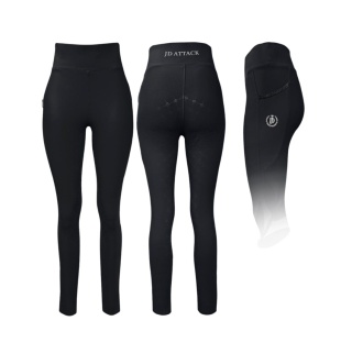 JD ATTACK Legginsy jeździeckie CATHRINE CZARNY XS