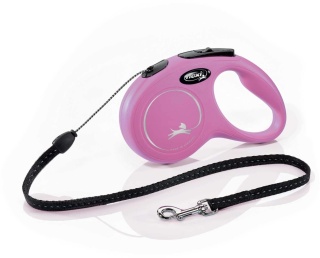FLEXI NEW CLASSIC Smycz dla psa linka RÓŻOWY S 12 kg
