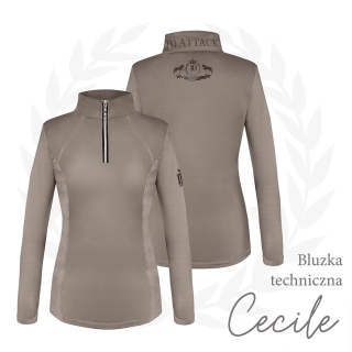 JD ATTACK Bluzka techniczna z długim rękawem CECILE BEŻOWY S
